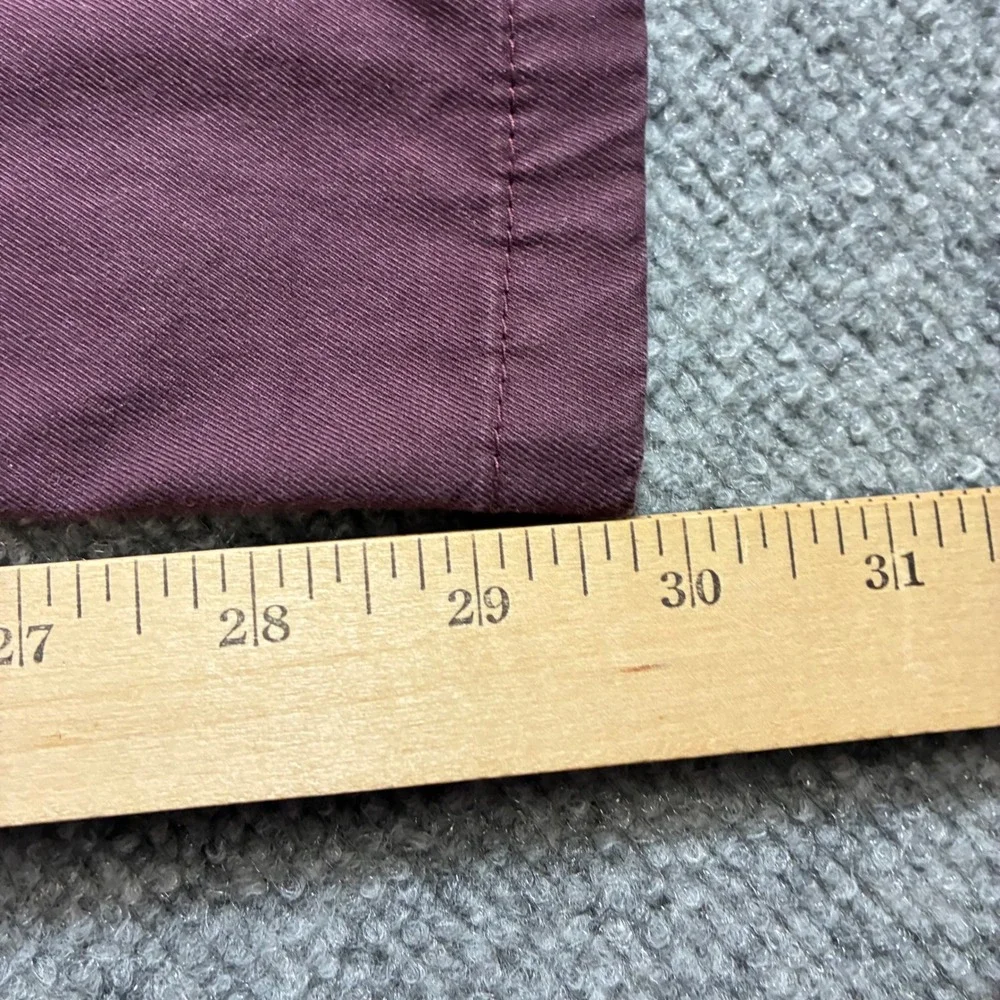Banana Republic Fulton Chino Mens‎ 34x30 Burgundy Slim Stretch Pants